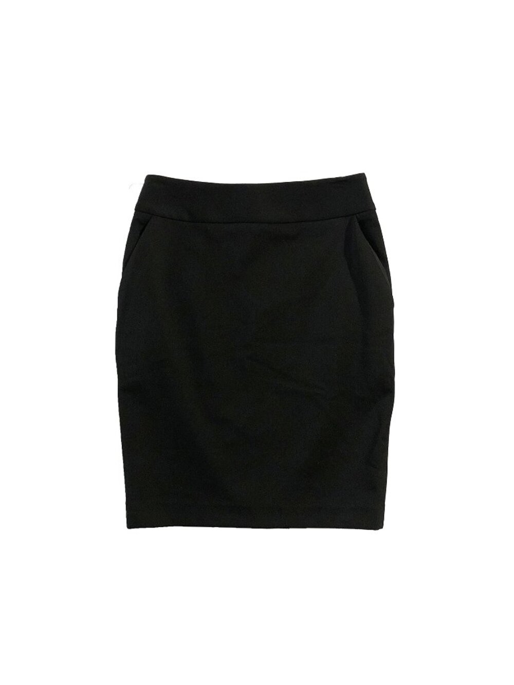 NWT Express Mini Skirt Womens Sz 4 Black Pockets Lined Back Slit Straight Pencil